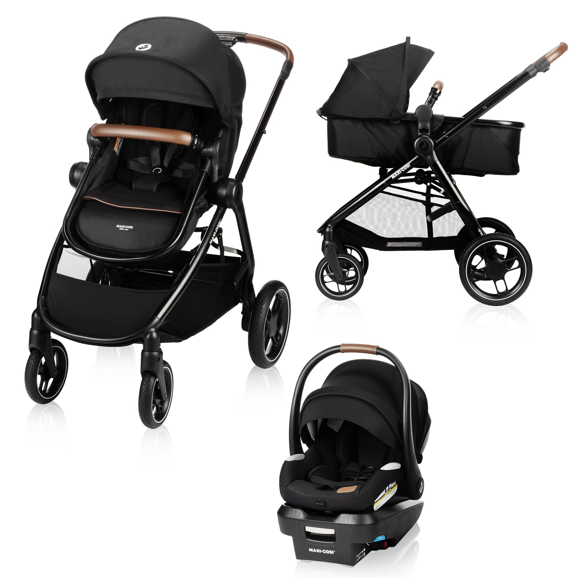 babycocco Maxi Cosi Zelia Luxe 5-in-1 Travel System (Basalt Black