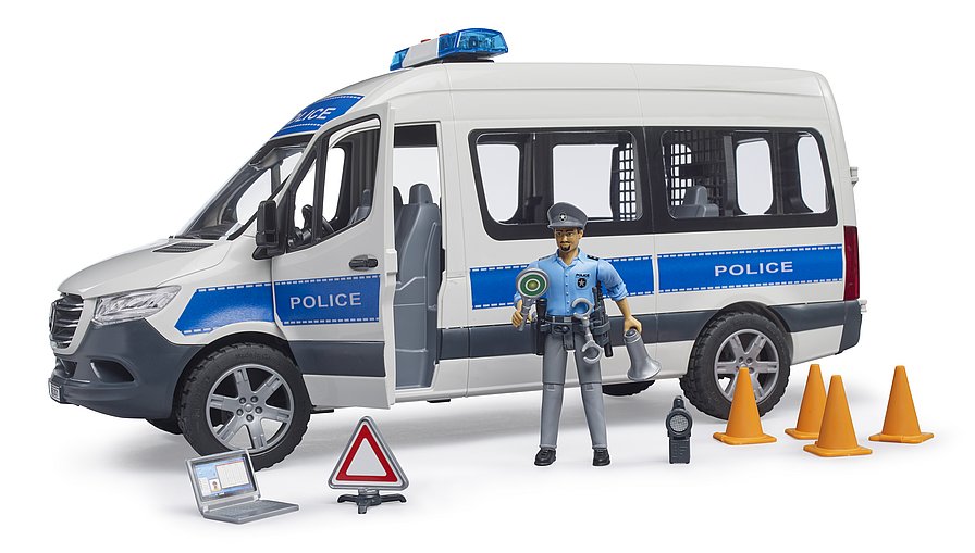 Bruder MB Sprinter Police Emergency Vehicle with Light & Sound Module