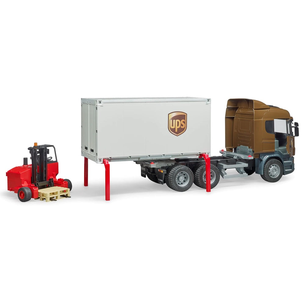 Bruder Scania Super 560R UPS Logistics Truck with Forklift