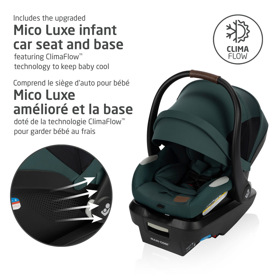 Maxi Cosi Zelia Luxe 5-in-1 Travel System (Essential Green)