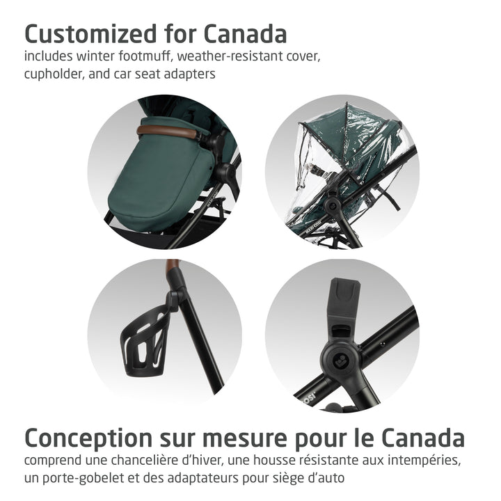 Maxi Cosi Zelia Luxe 5-in-1 Travel System (Essential Green)