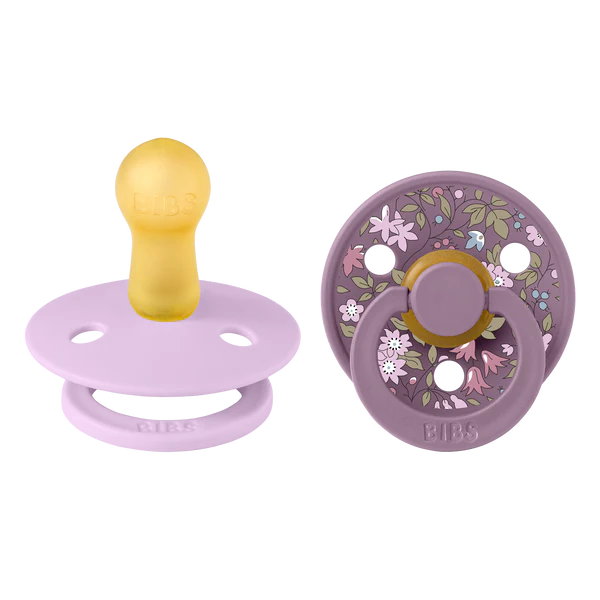 BIBS X Liberty Latex Pacifier 2-Pack (Chamomile Lawn Violet Sky Mix)-Health-BIBS--babyandme.ca