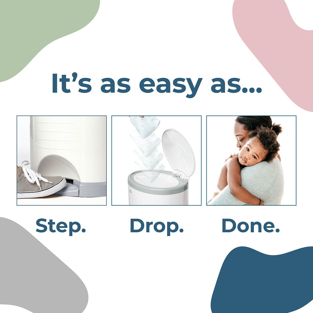 Dekor Plus Hands-Free Diaper Pail (White) - IN STORE PICK-UP ONLY-Bath-Dekor-007612 WH-babyandme.ca