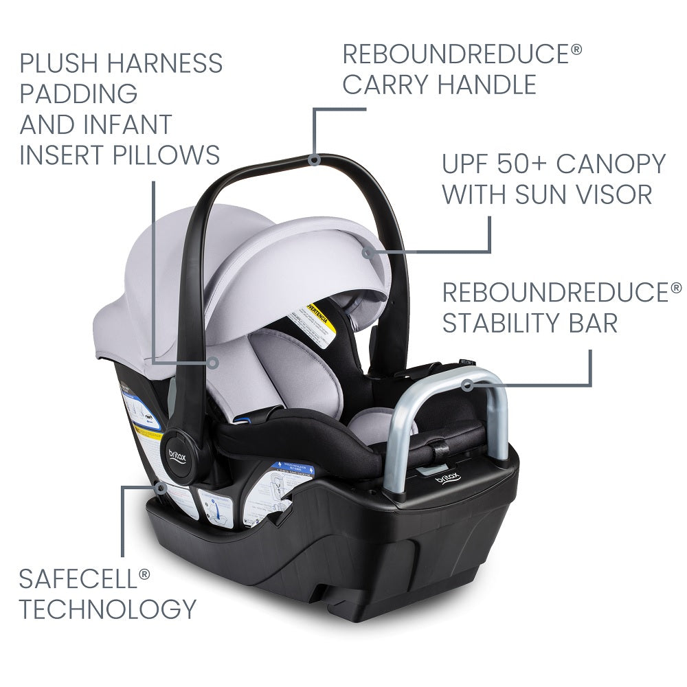 Britax Willow™ S Infant Car Seat with Alpine Base (Glacier Onyx)