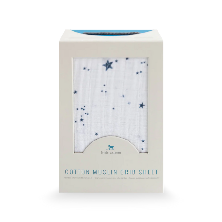 Little Unicorn Cotton Muslin Crib Sheet (Shooting Stars)
