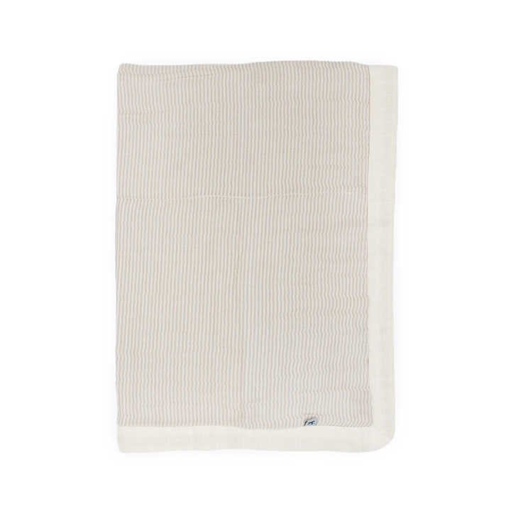 Little Unicorn Organic Cotton Muslin Baby Quilt (Sand Stripe)