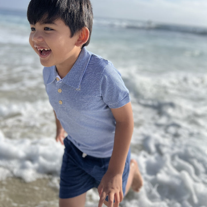Me & Henry Bluepeter Shorts (Navy Ribbed)-Apparel-Me & Henry--babyandme.ca