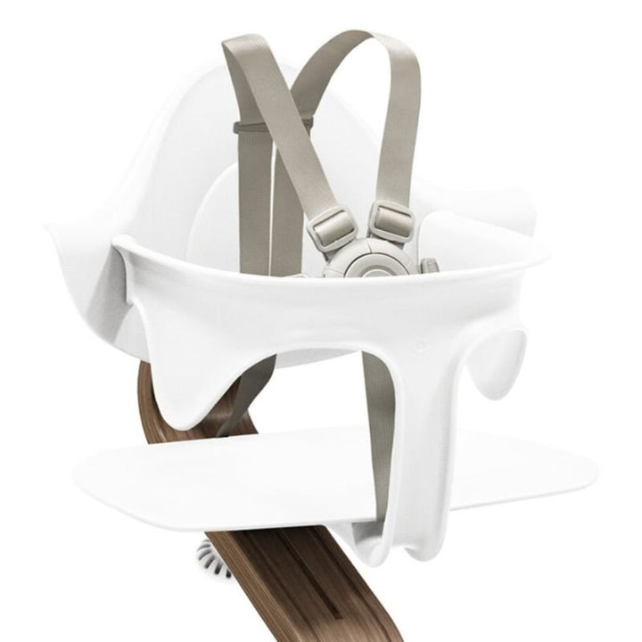 Nomi High Chair Walnut (White)-Feeding-Stokke-030368 WWH-babyandme.ca