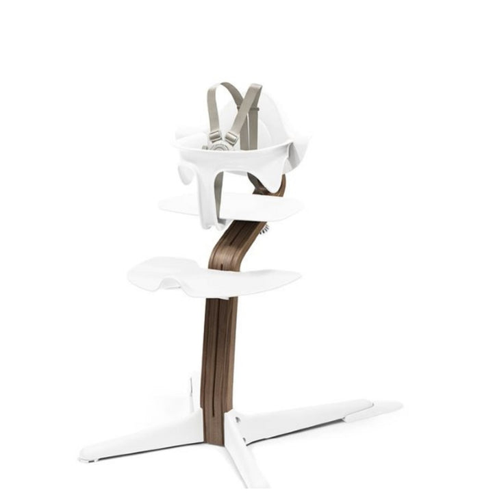 Nomi High Chair Walnut (White)-Feeding-Stokke-030368 WWH-babyandme.ca