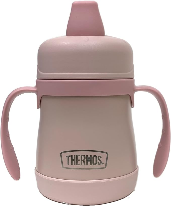 Thermos Stainless Steel Sippy Cup with Handles 7oz (Rose)