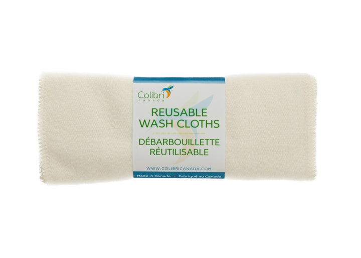 Colibri Bamboo/Organic Cotton Fleece Washcloths 5 pk