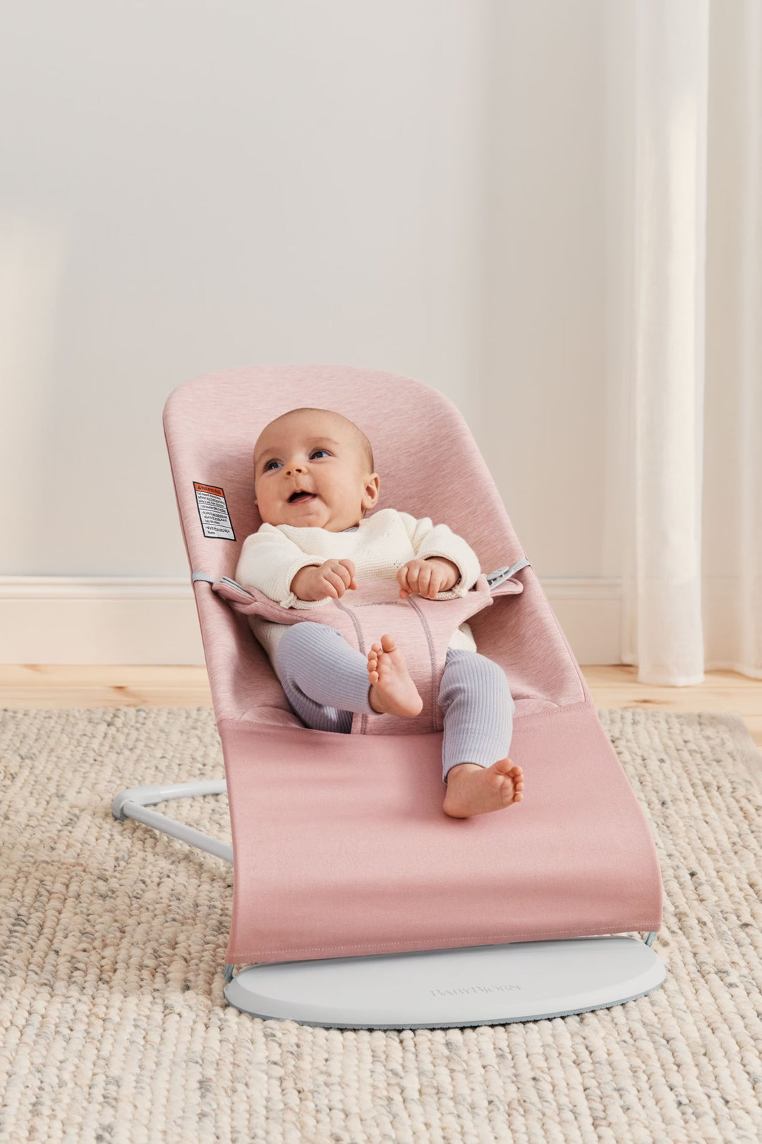Baby Bjorn Bouncer Bliss 3D Jersey (Light Pink/Light Grey Frame)
