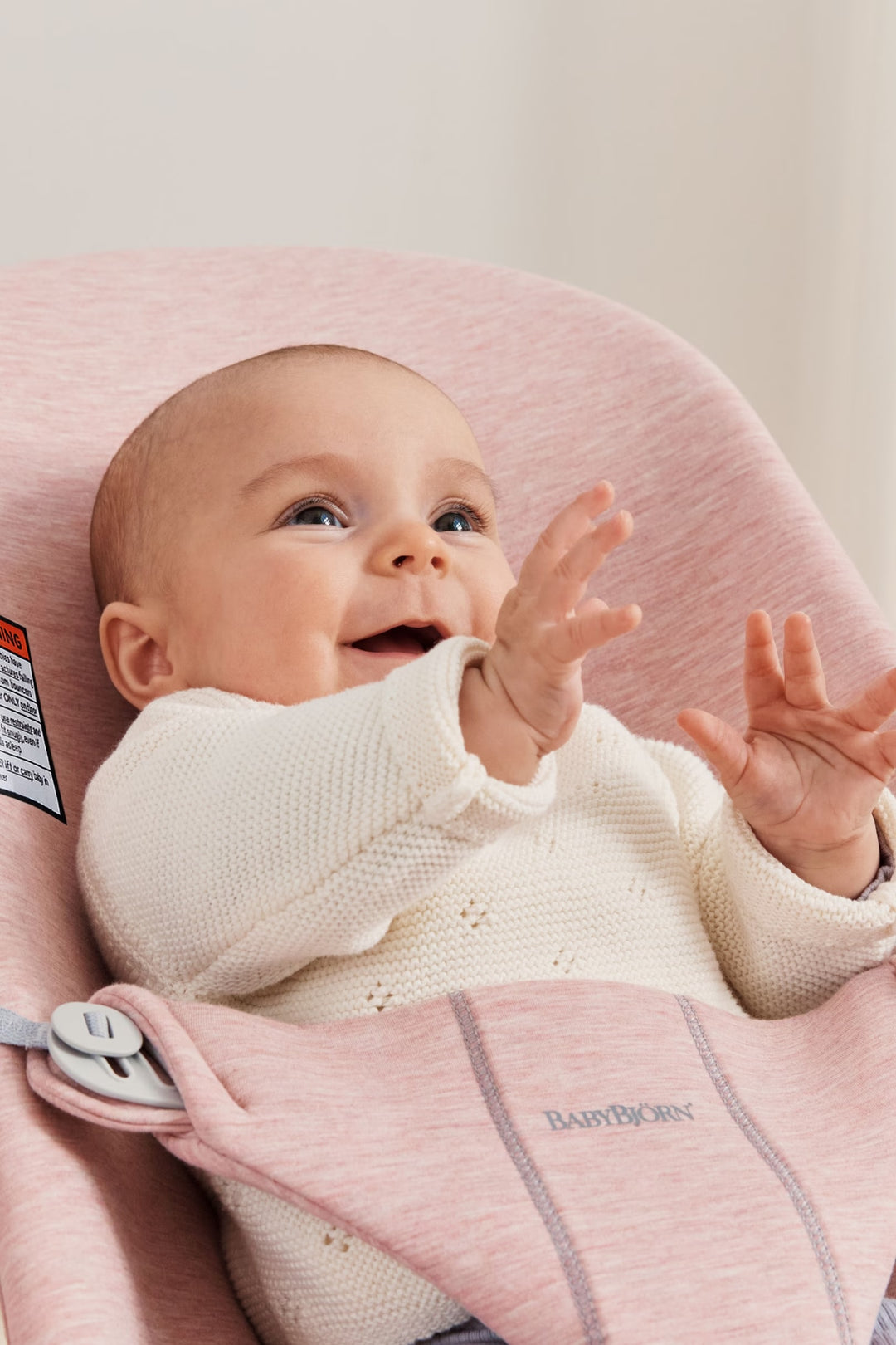 Baby Bjorn Bouncer Bliss 3D Jersey (Light Pink/Light Grey Frame)