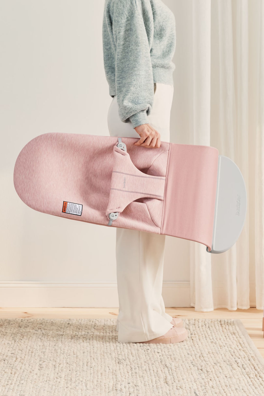 Baby Bjorn Bouncer Bliss 3D Jersey (Light Pink/Light Grey Frame)