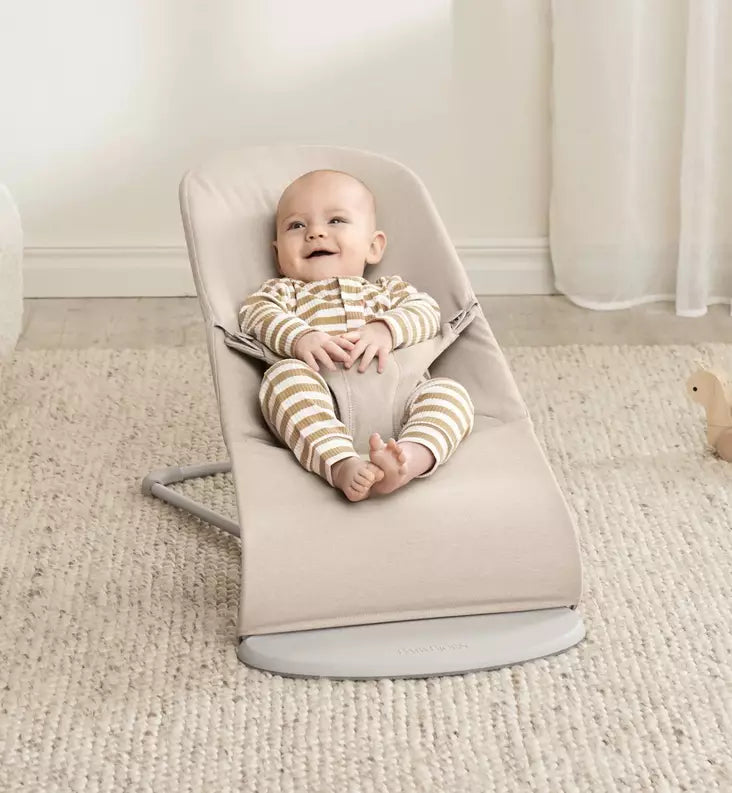 Baby Bjorn Bouncer Bliss Woven Melange (Light Beige/Light Grey Frame)