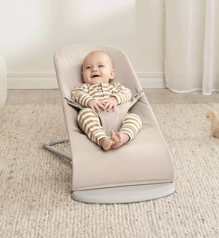Baby Bjorn Bouncer Bliss Woven Melange (Light Beige/Light Grey Frame)