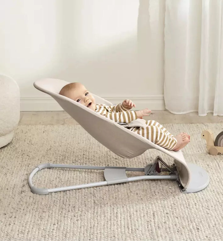 Baby Bjorn Bouncer Bliss Woven Melange (Light Beige/Light Grey Frame)