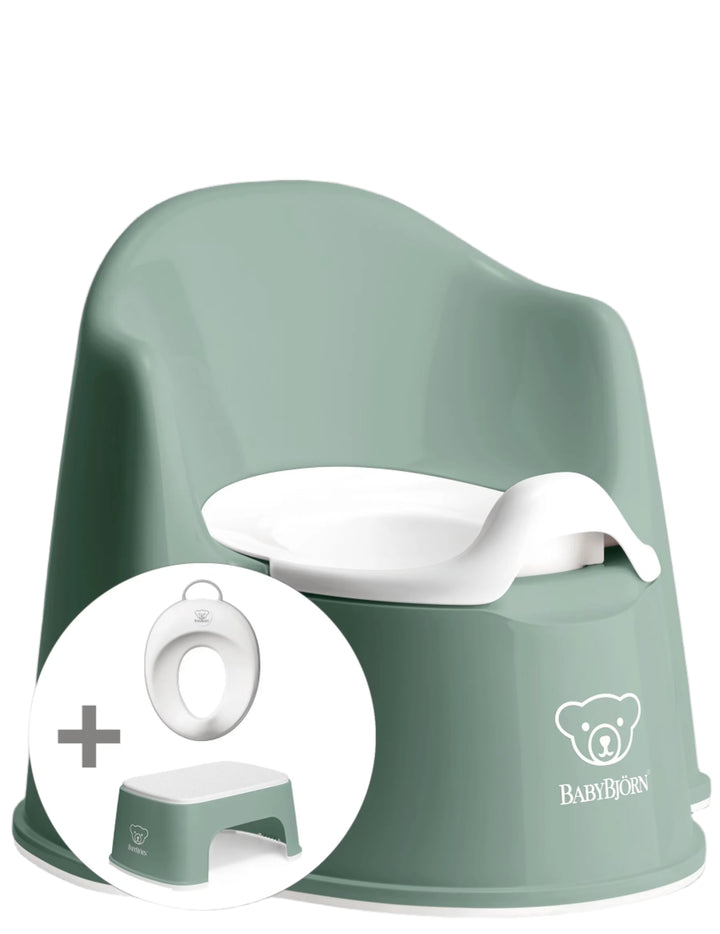 Baby Bjorn Potty Training Bundle (Deep Green/White)