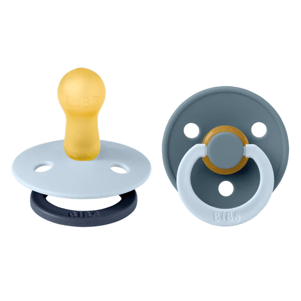 BIBS Studio Colour Latex Fusion Pacifier 2pk (Baby Blue/Petrol)
