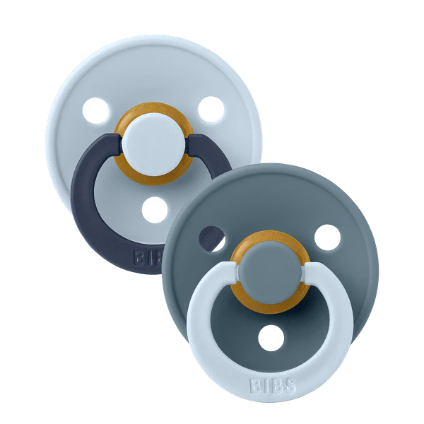 BIBS Studio Colour Latex Fusion Pacifier 2pk (Baby Blue/Petrol)