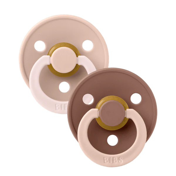 BIBS Studio Colour Latex Fusion Pacifier 2pk (Blush/Woodchuck)