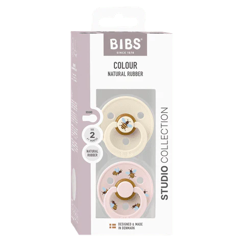 BIBS Studio Pacifier 2pk (Bumblebee/Ivory)
