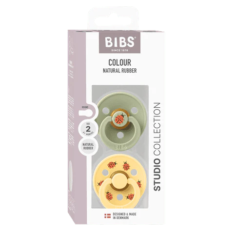 BIBS Studio Pacifier 2pk (Ladybug/Sage)