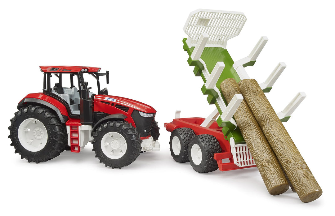 Bruder ROADMAX Tractor with Forestry Trailer and 3 Logs