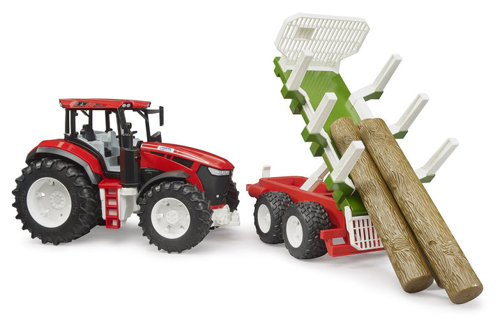 Bruder ROADMAX Tractor with Forestry Trailer and 3 Logs