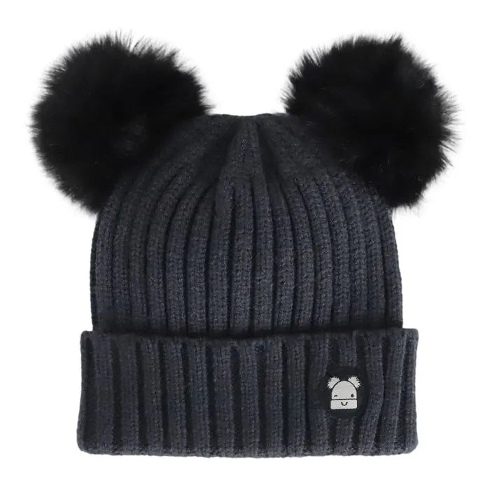 Calikids W2209 Knit Baby Hat (Black Ink)