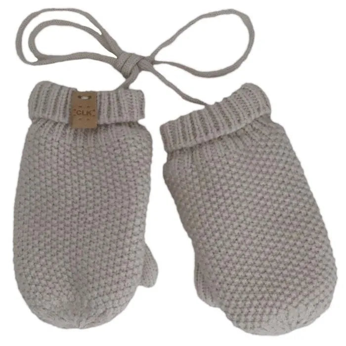 Calikids W2450 Soft Touch Knit Corded Mittens (Moon Beam)