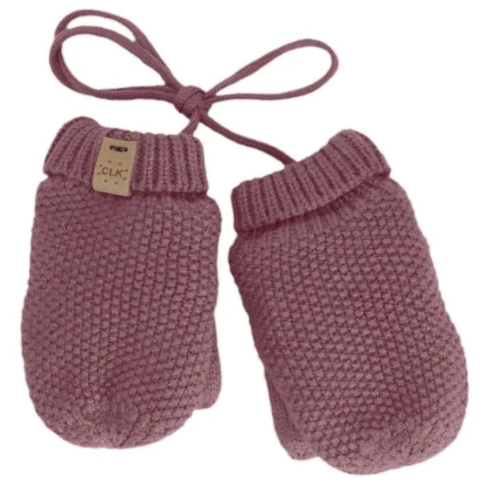 Calikids W2450 Soft Touch Knit Corded Mittens (Nostalgic Rose)