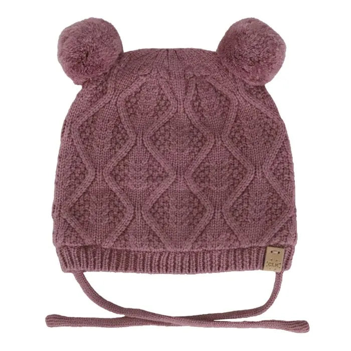 Calikids W2501 Soft Touch Knit Pom-Pom Hat (Nostalgic Rose)
