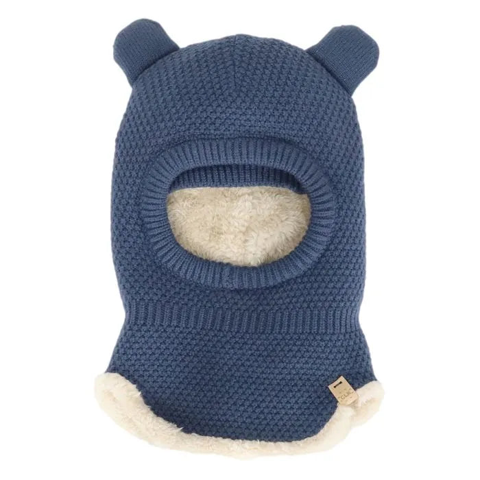 Calikids W2503 Soft Touch Knit Bear Balaclava (Blue)