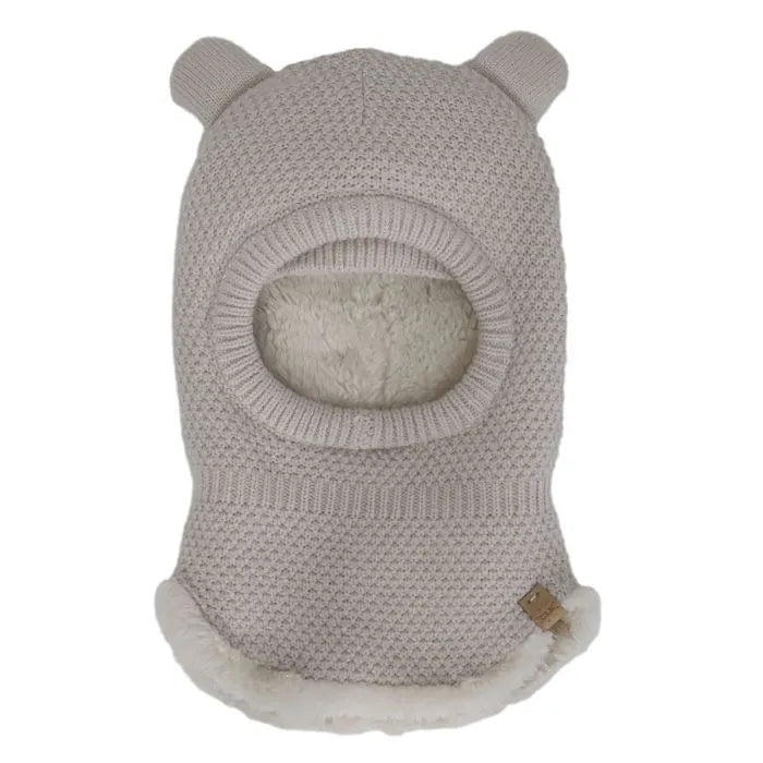 Calikids W2503 Soft Touch Knit Bear Balaclava (Moon Beam)