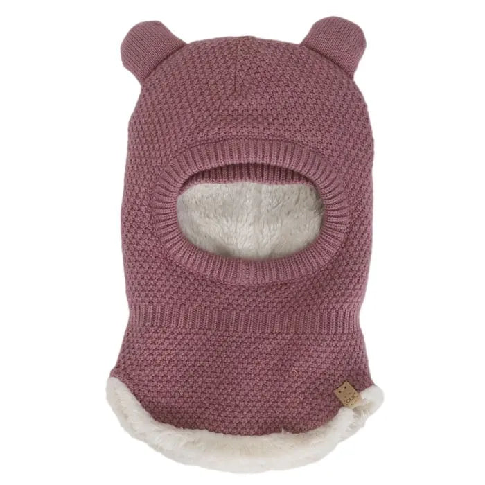 Calikids W2503 Soft Touch Knit Bear Balaclava (Nostalgic Rose)