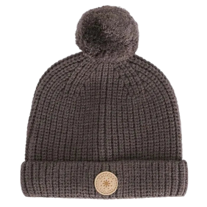 Calikids W2519 Grow-With-Me Knit Pom-Pom Hat (Morel)