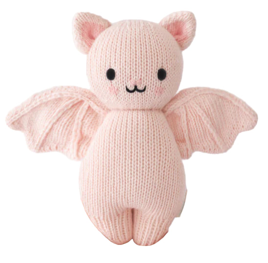 Cuddle + Kind Baby Animal Knit Doll (Powder Pink Bat)
