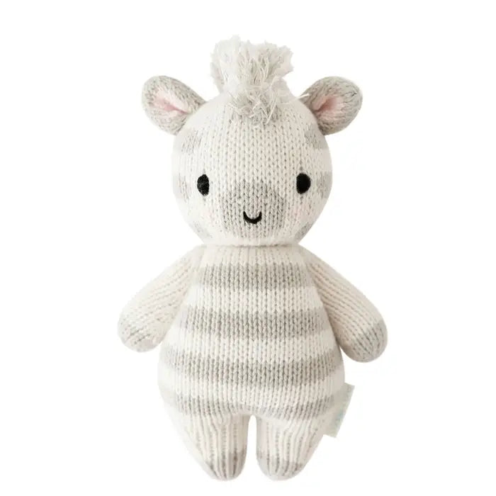 Cuddle + Kind Baby Animal Knit Doll (Zebra)