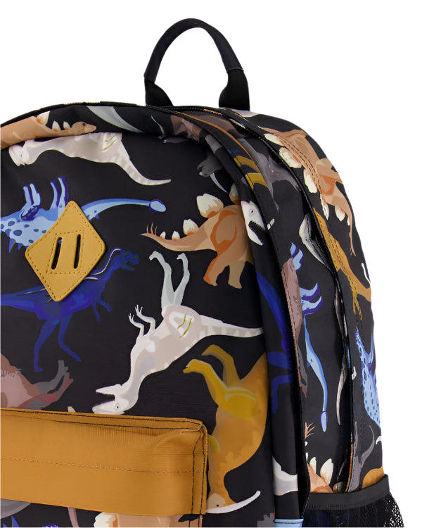 Deux par Deux Kids Backpack (Black Dinos)