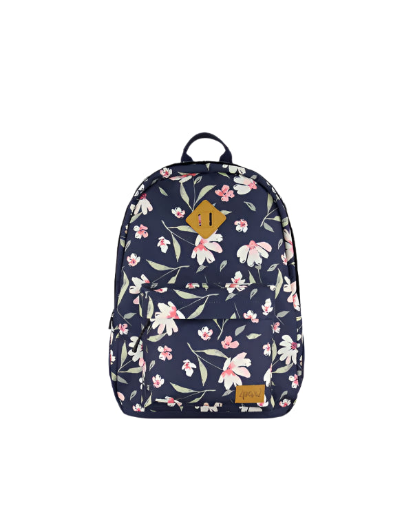 Deux par Deux Kids Backpack (Navy Flower)