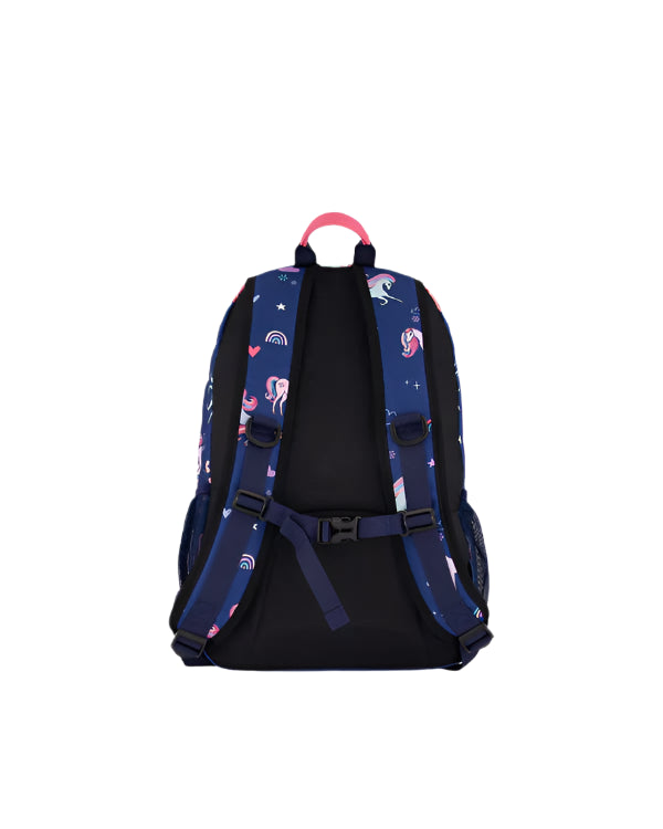 Deux par Deux Kids Backpack (Navy Unicorns)