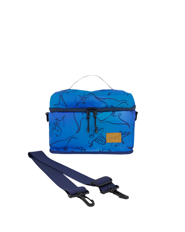 Deux par Deux Lunch Box (Blue Gradient Dinos)