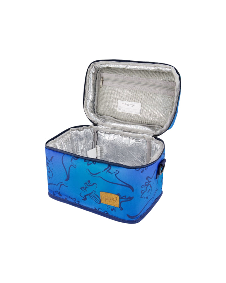 Deux par Deux Lunch Box (Blue Gradient Dinos)