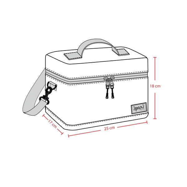 Deux par Deux Lunch Box (Lilac Retro Flower)