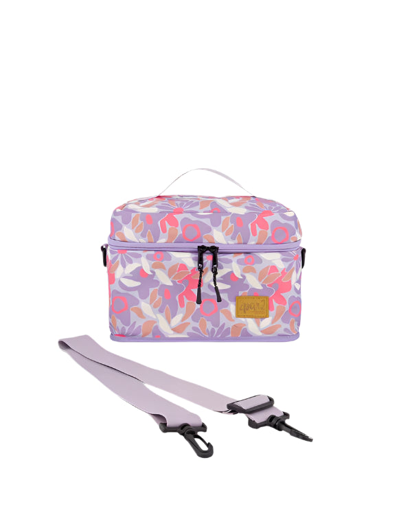 Deux par Deux Lunch Box (Lilac Retro Flower)