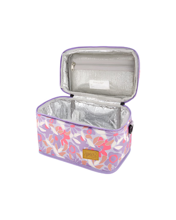 Deux par Deux Lunch Box (Lilac Retro Flower)