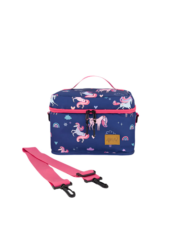 Deux par Deux Lunch Box (Navy Unicorns)