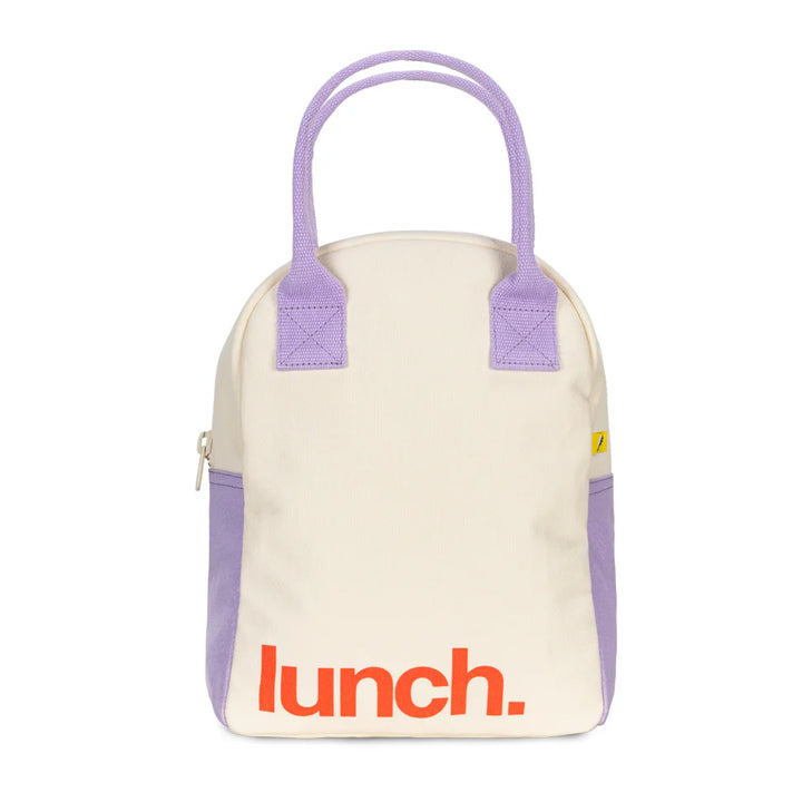 Fluf Zipper Lunch Bag (Lunch Lavender Poppy)