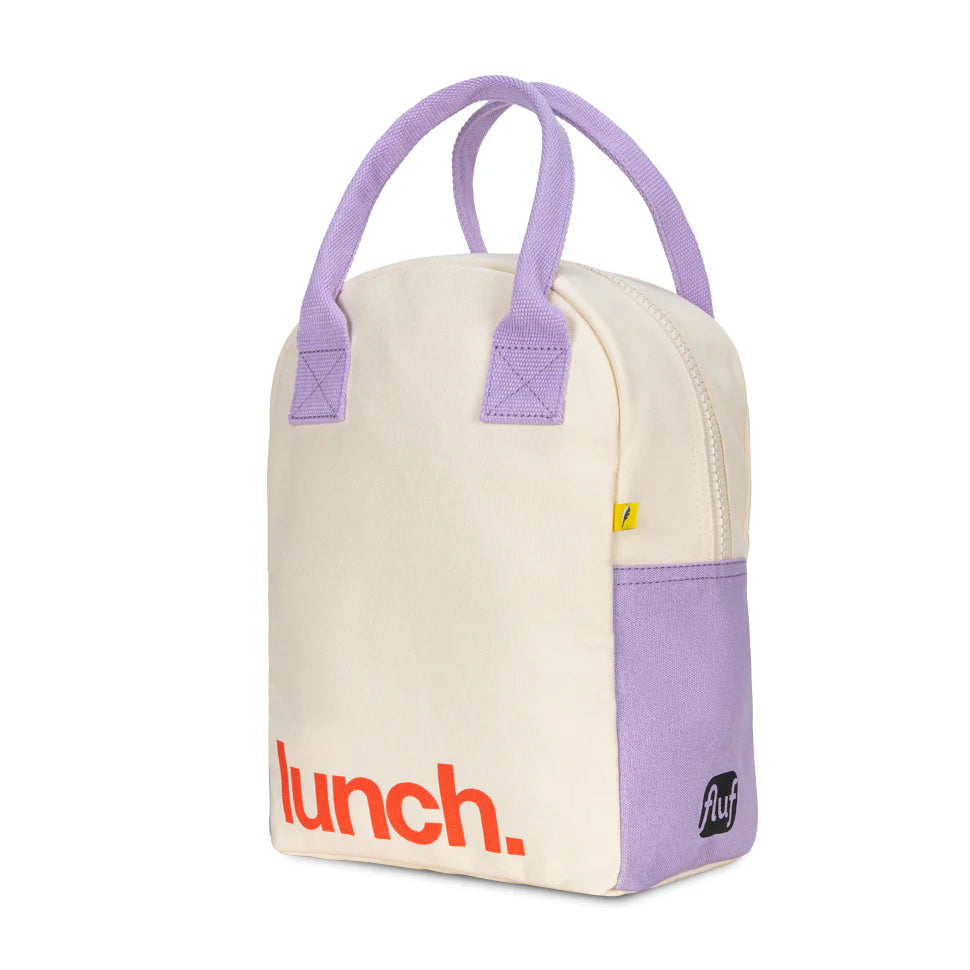 Fluf Zipper Lunch Bag (Lunch Lavender Poppy)